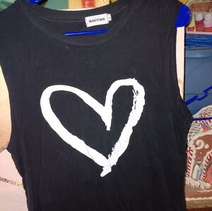 Womens Magicmk Black Top With Heart